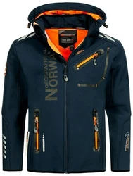 Geographical Norway Softshelljacke Herren Outdoor Dunkelblau/Hellblau