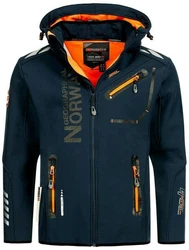 Geographical Norway Softshelljacke Herren Outdoor Dunkelblau/Hellblau