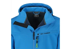 Dry Fashion Softshelljacke Herren Outdoor-Jacke Flensburg Blau/Hellblau/Türkis