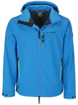Dry Fashion Softshelljacke Herren Outdoor-Jacke Flensburg Blau/Hellblau/Türkis