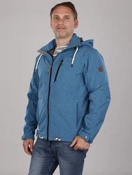 Dry Fashion Softshelljacke Herren Outdoor Heiligenhafen Hellblau/Blau/Pastell/Dunkelblau