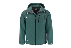 Dry Fashion Softshelljacke Herren Outdoor Heiligenhafen Dunkelgrün/Grün/Türkis