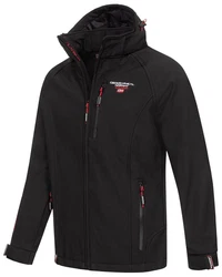 Geographical Norway Softshelljacke Schwarz/Dunkelgrau/Rot/Grau
