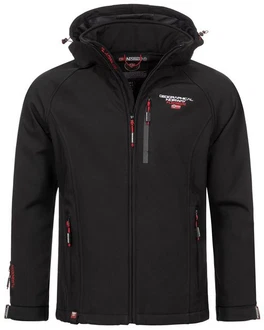 Geographical Norway Softshelljacke Schwarz/Dunkelgrau/Rot/Grau