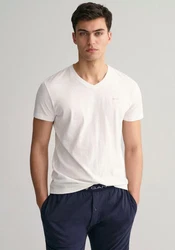 Gant V-NECK T-SHIRT PACK Weiß/Dunkelblau/Grau/Khaki/Beige/Braun