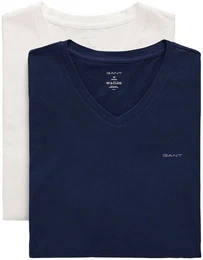 Unterziehshirt V-NECK T-SHIRT 2-PACK (Packung, 2-St., 2er) mit Markenlabel auf der Brust
