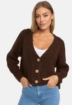 Decay Strickjacke V-Ausschnitt Braun/Dunkelbraun
