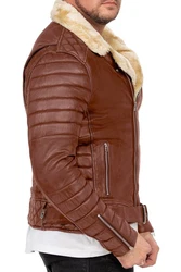 Reichstadt Lederjacke Herren Bikerjacke RS008LUX Cognac