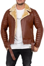Reichstadt Lederjacke Herren Bikerjacke RS008LUX Cognac