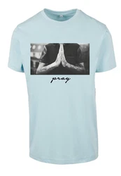 MisterTee Pray Tee Grau/Hellblau/Blau