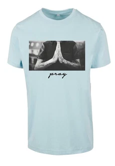 MisterTee Pray Tee Grau/Hellblau/Blau MisterTee Pray Tee Grau/Hellblau/Blau
