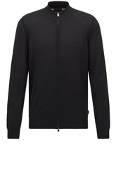BOSS Strickjacke Balonso Schwarz/Dunkelgrau