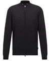 BOSS Strickjacke Balonso Schwarz/Dunkelgrau