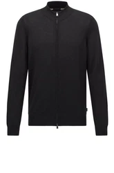 BOSS Strickjacke Balonso Schwarz/Dunkelgrau
