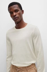 BOSS Pullover Leno Khaki/Braun/Beige/Weiß/Grau