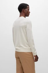 BOSS Pullover Leno Khaki/Braun/Beige/Weiß/Grau