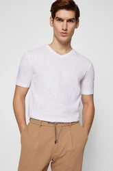 BOSS T-Shirt Tilson Weiß/Grau/Creme