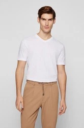 BOSS T-Shirt Tilson Weiß/Grau/Creme