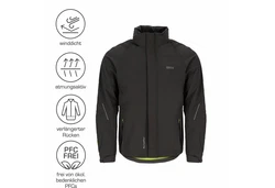 PRO-X ELEMENTS Funktionsjacke ALLAN STRETCH Schwarz/Dunkelgrau/Grau