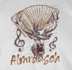 Shirtracer T-Shirt Almrausch Hirsch Tradition Alpen Almerer Mode fr Oktoberfest Herren Hellgrau/Weiß/Gelb/Grau/Beige/Rosa