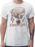 Shirtracer T-Shirt Almrausch Hirsch Tradition Alpen Almerer Mode fr Oktoberfest Herren Hellgrau/Weiß/Gelb/Grau/Beige/Rosa