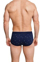 Schiesser Slip Cotton Essentials mit Eingriff Dunkelblau/Blau