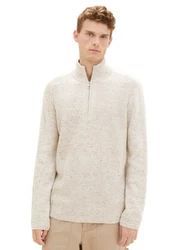 TOM TAILOR Strickpullover Khaki/Beige