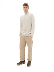 TOM TAILOR Strickpullover Khaki/Beige