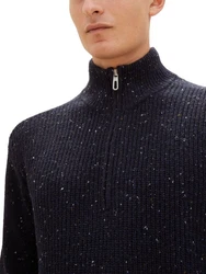 TOM TAILOR Strickpullover Dunkelblau/Blau