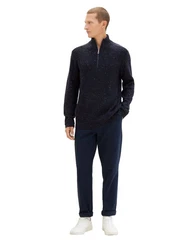 TOM TAILOR Strickpullover Dunkelblau/Blau