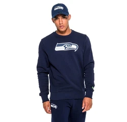 New Era Rundhalspullover NFL Seattle Seahawks Team Logo Crew Dunkelblau/Blau/Hellblau