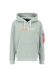 Alpha Industries Hoodie Alpha Label pastellgrn/hellorange/rot/wei