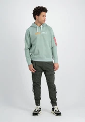 Alpha Industries Hoodie Alpha Label pastellgrn/hellorange/rot/wei