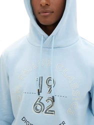 TOM TAILOR Hoodie PRINTED Blau/Hellblau
