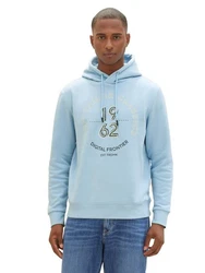 TOM TAILOR Hoodie PRINTED Blau/Hellblau