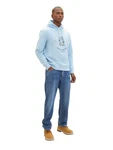 TOM TAILOR Hoodie PRINTED Blau/Hellblau