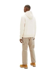 TOM TAILOR Hoodie PRINTED Beige/Weiß/Khaki/Creme