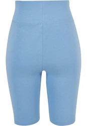 Urban Classics Damen High Waist Cycle Shorts Hellblau/Blau