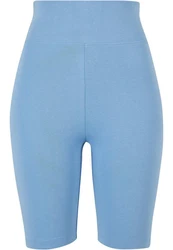 Urban Classics Damen High Waist Cycle Shorts Hellblau/Blau