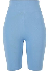 Urban Classics Damen High Waist Cycle Shorts Hellblau/Blau