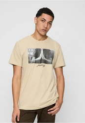 MisterTee Pray Tee Beige/Braun/Grau