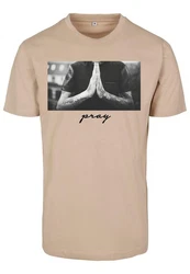 MisterTee Pray Tee Beige/Braun/Grau