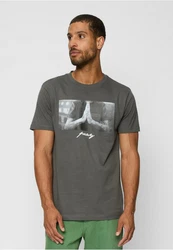 MisterTee Pray Tee Grau/Braun/Dunkelgrau/Beige