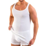 HERMKO Unterhemd 3018 Herren Doppelripp Creme/Weiß