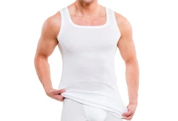 HERMKO Unterhemd Herren Tank Top 16025 Creme/Weiß