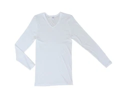 HERMKO Unterziehshirt Herren langarm mit V-Ausschnitt 164680
