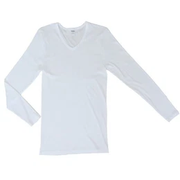 Unterziehshirt 164680 Herren langarm Shirt mit V-Ausschnitt aus Baumwolle / Modal