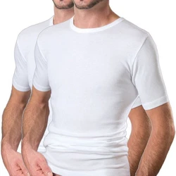 HERMKO Unterziehshirt 2er Pack Herren Business kurzarm Unterhemd 16800