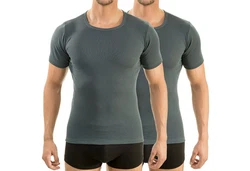 HERMKO Unterziehshirt 2er Pack Herren Business kurzarm Unterhemd 16800