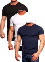 Jack & Jones T-Shirt Basic mit Rundhalsausschnitt Schwarz/Dunkelbraun